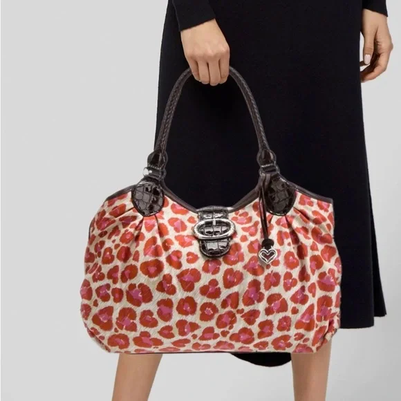 Brighton fashionista orange animal print bag - Picture 2 of 5